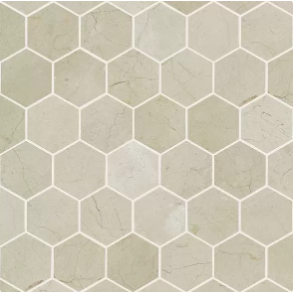 Crema Marfil Mosaic Hex - stone tile